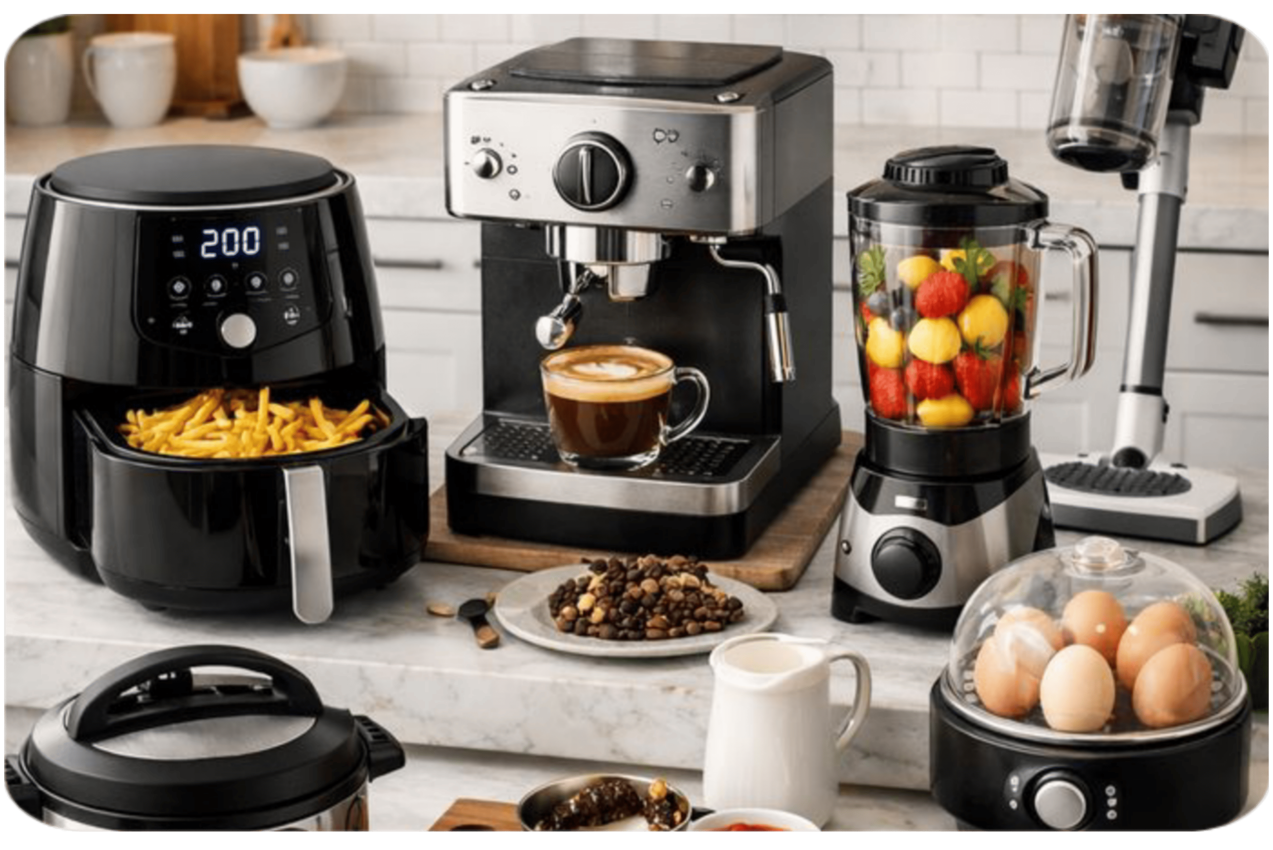 Productos esenciales para el hogar y cocina moderna